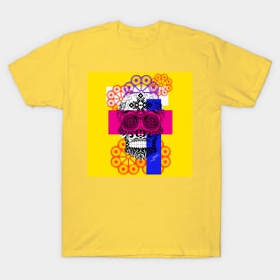 floral catrina in ecopop pose T-Shirt